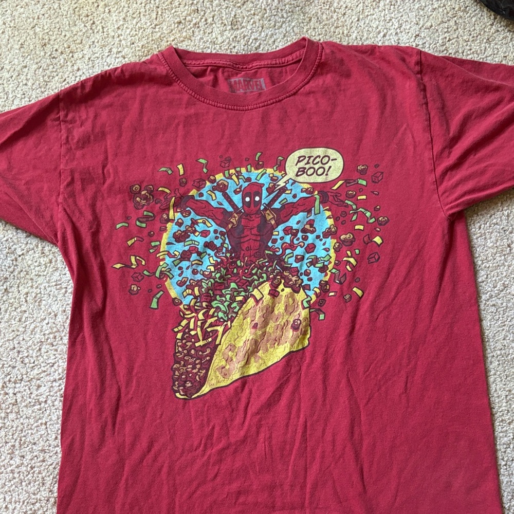 Marvel Red Deadpool Short Sleeve Tee